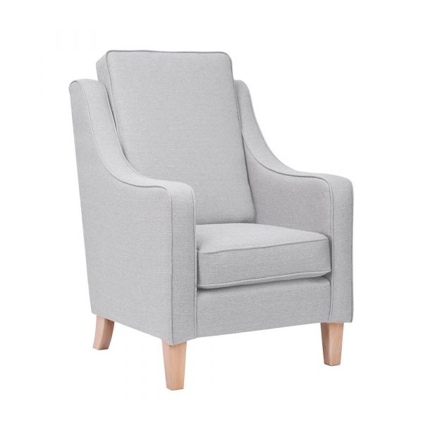 Burley High Cushion Back Armchair in Alba Putty