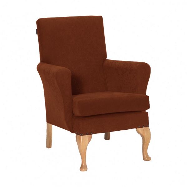 Leckford Medium Back Chair in Libra Chocolate Soft Feel