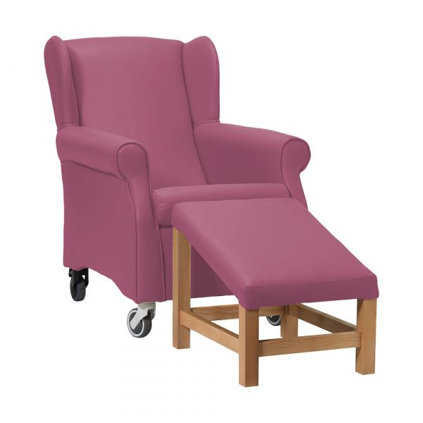 Coombe Day Care Chair in Zest Peony Vinyl