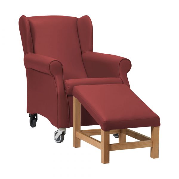 Coombe Day Care Chair in Zest Cherry Vinyl