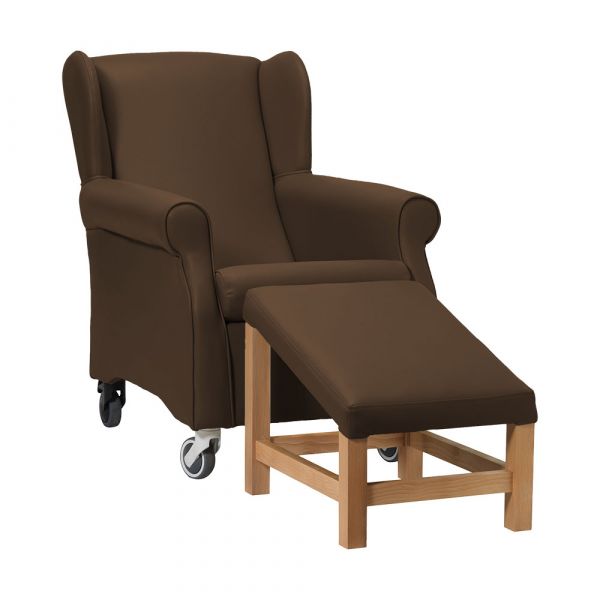 Coombe Day Care Chair in Zest Mushroom Vinyl