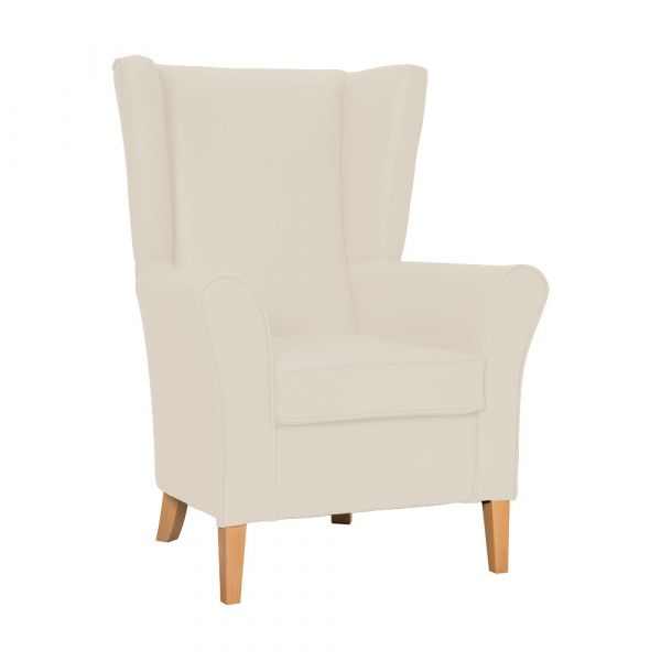 Cranborne High Back Chair in Zest Cream Vinyl