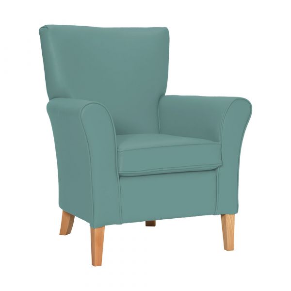 Cranborne Medium Back Chair in Zest Seafoam Vinyl