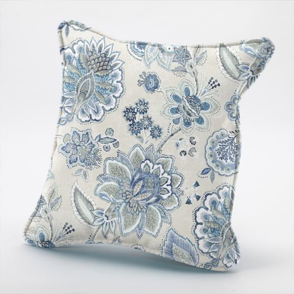 16" Scatter Cushion in Sheringham Cornflower/Stone