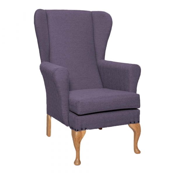 Leckford High Back Chair in Alba Thistle