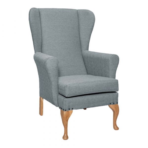 Leckford High Back Chair in Alba Eau De Nil