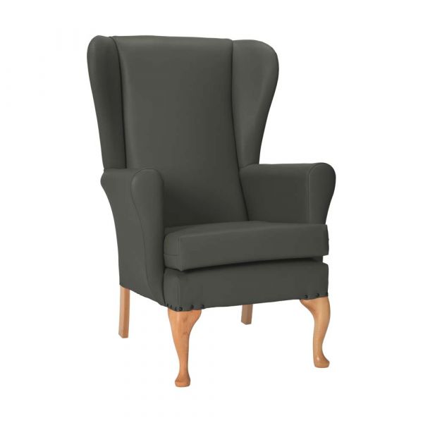 Leckford High Back Chair in Zest Graphite Vinyl