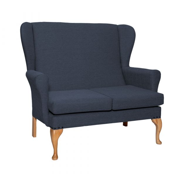 Leckford High Back 2 Seat Sofa Chair in Alba Delph