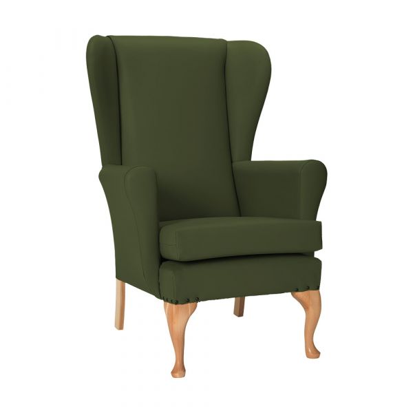 Leckford High Back Chair in Zest Forest Vinyl