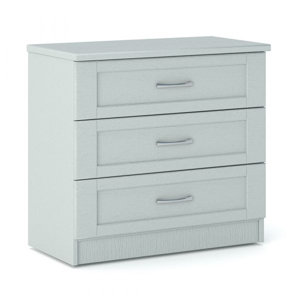 Loxton 3 Drawer Chest in Light Grey 