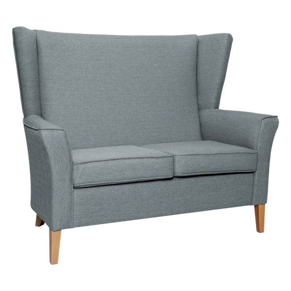 Linwood High Back 2 Seat Sofa in Alba Eau De Nil