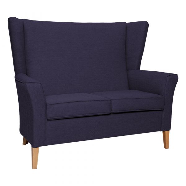 Linwood High Back 2 Seat Sofa in Alba Damson