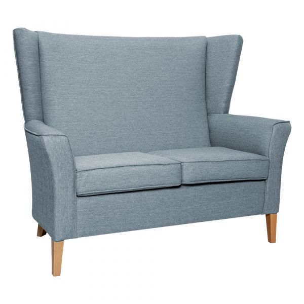 Linwood High Back 2 Seat Sofa in Alba Mist