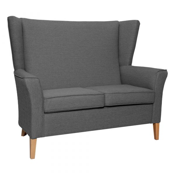 Linwood High Back 2 Seat Sofa in Alba Taupe