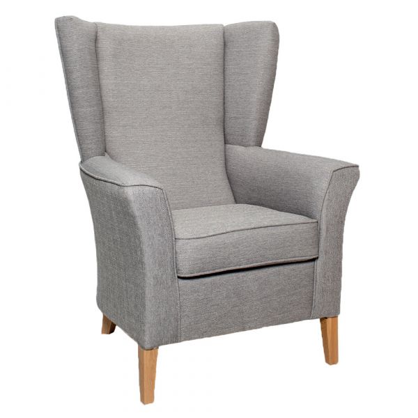 Linwood High Back Chair in Alba Steel
