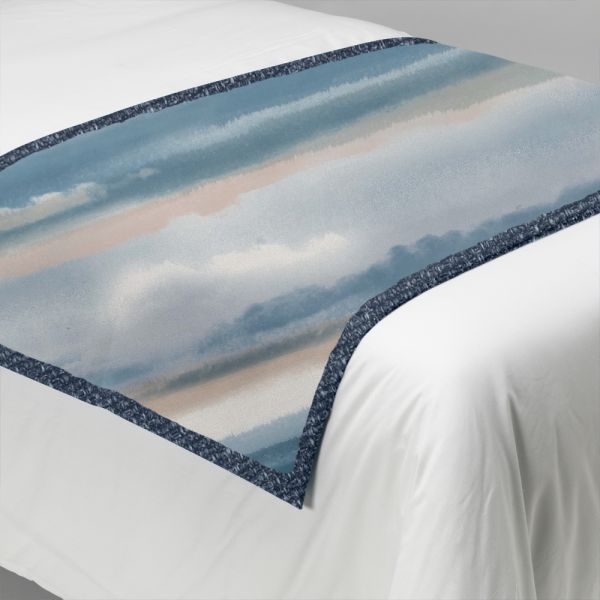 Long Padded Bed Runner in Tundra Midnight