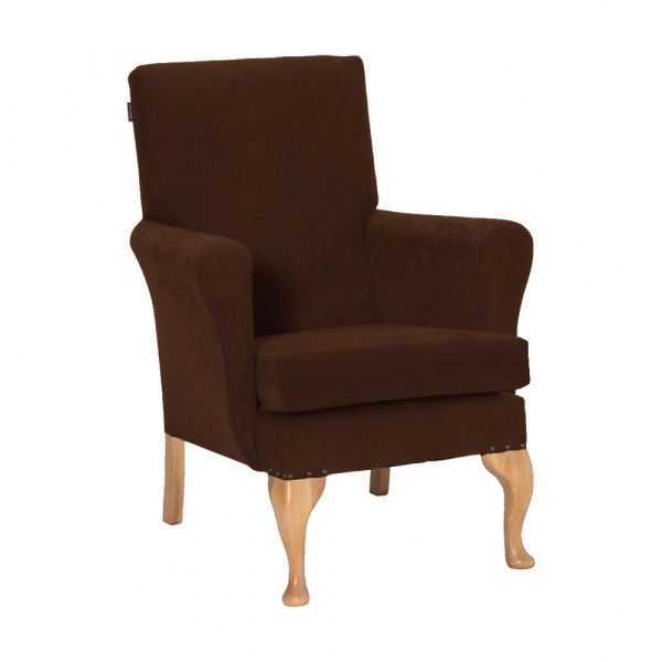 Leckford Medium Back Chair in Libra Mocha Soft Feel