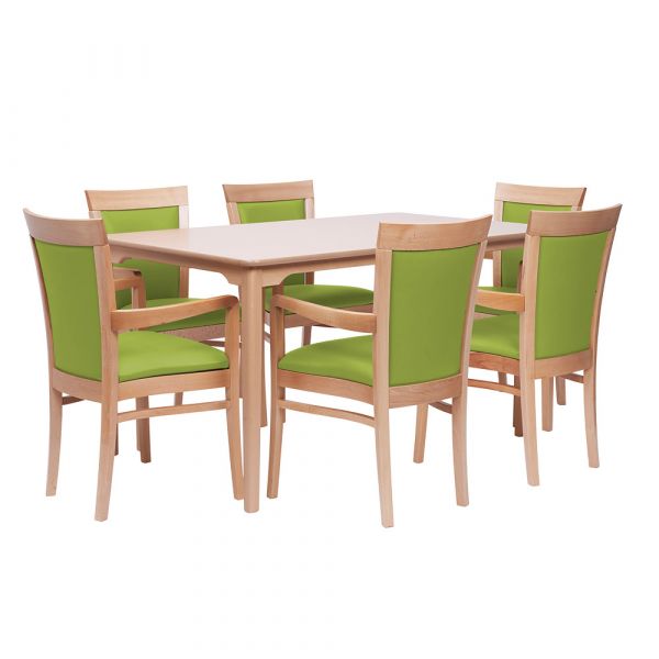 Padbury Rectangular Dining Set in Zest Apple Vinyl - 910 x 1500mm Table