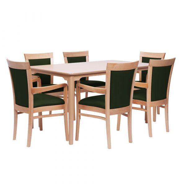 Padbury Rectangular Dining Set in Zest Elm Vinyl - 910 x 1500mm Table