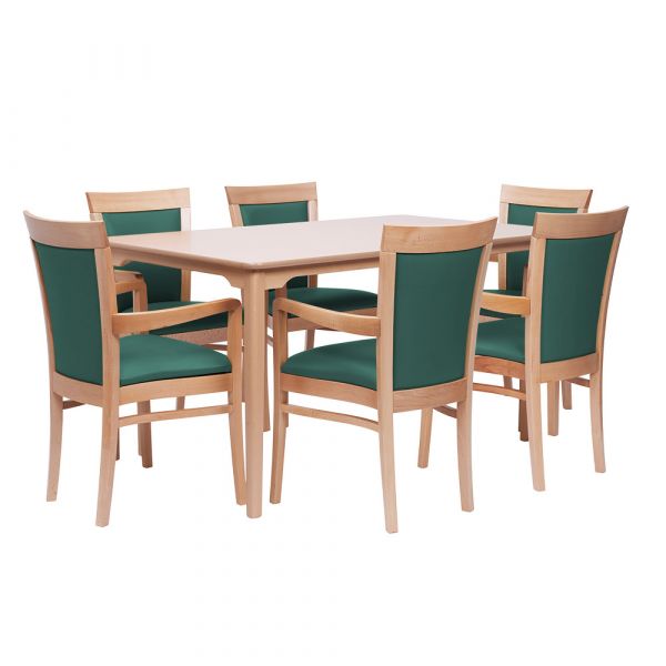 Padbury Rectangular Dining Set in Zest Teal Vinyl - 910 x 1500mm Table