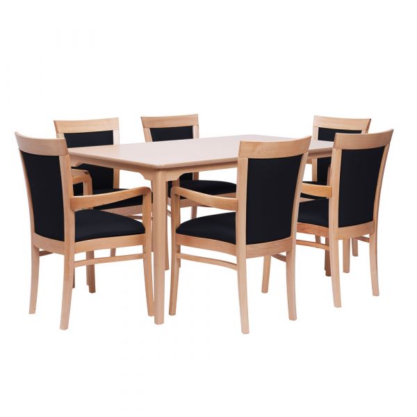 Padbury Rectangular Dining Set in Zest Indigo Vinyl - 910 x 1500mm Table