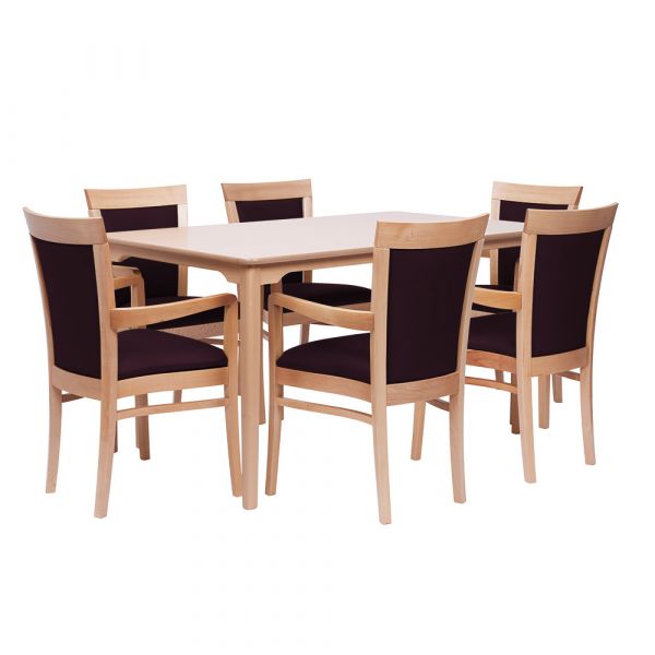 Padbury Rectangular Dining Set in Zest Plum Vinyl - 910 x 1500mm Table