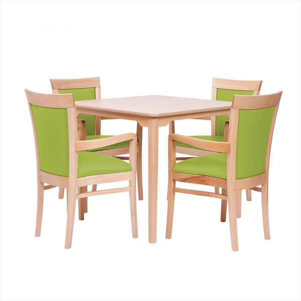 Padbury Square Dining Set in Zest Apple Vinyl - 36" Table