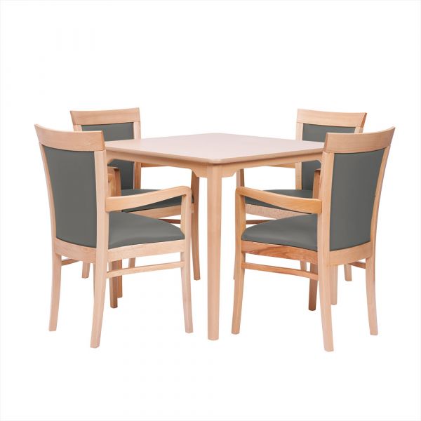 Padbury Square Dining Set in Zest Ash Vinyl - 40" Table