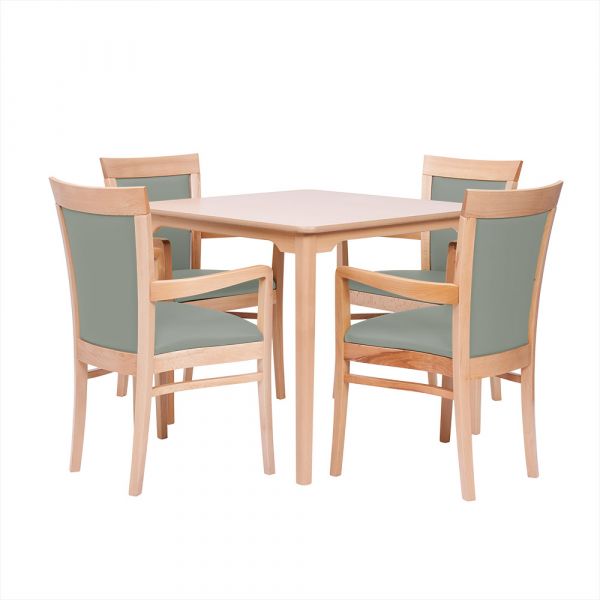 Padbury Square Dining Set in Zest Mist Vinyl - 40" Table