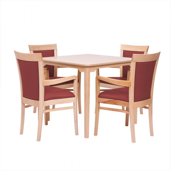 Padbury Square Dining Set in Zest Cherry Vinyl - 36" Table