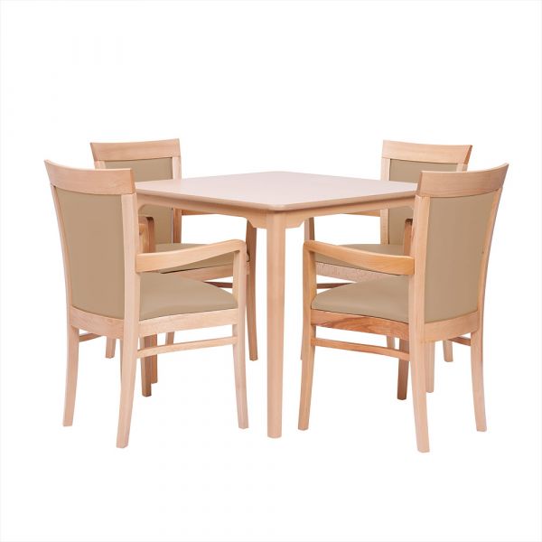 Padbury Square Dining Set in Zest Chablis Vinyl - 36" Table