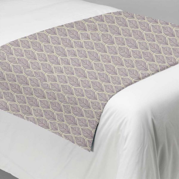 Long Padded Bed Runner in Lerato Plum