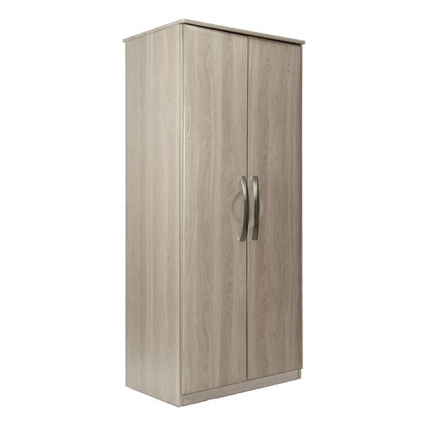 Somerset 2 Door Wardrobe in Grey Oak