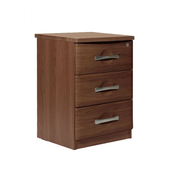 Somerset 3 Drawer Bedside Table in Walnut
