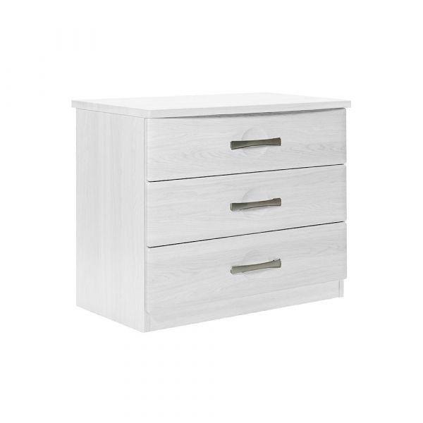 Somerset 3 Drawer Chest in White Ash