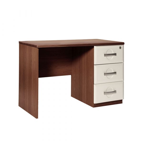 Somerset 3 Drawer Dressing Table in Walnut with Cream Fronts 