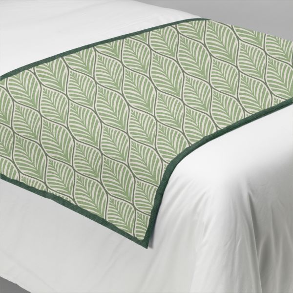 Summer Green Long Padded Bed Runner
