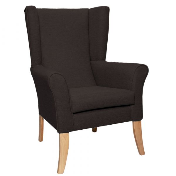 Tangley High Back Chair in Alba Chocolate