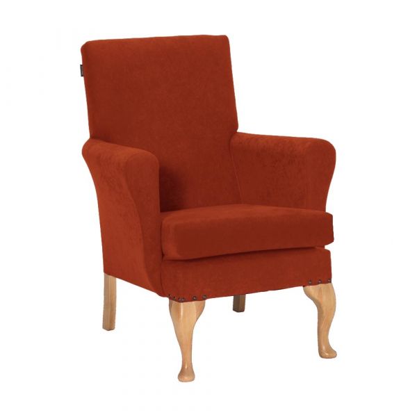 Leckford Medium Back Chair in Libra Terracotta Soft Feel