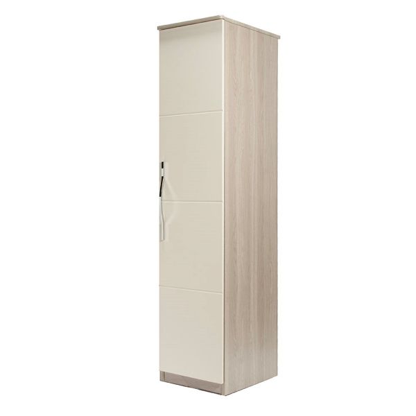 Winscombe 1 Door Wardrobe in Grey Oak with Cream Fronts