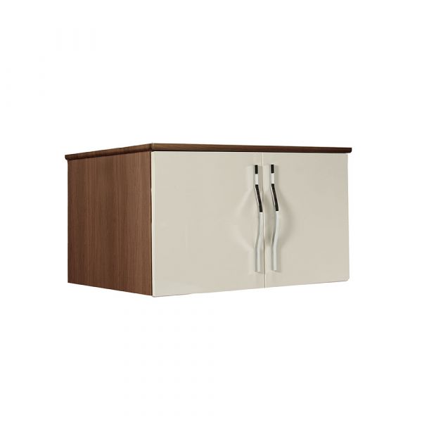 Winscombe 2 Door Top Box in Walnut with Cream Fronts 