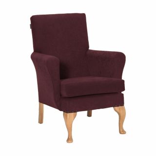 Leckford Medium Back Chair in Libra Garnet Soft Feel