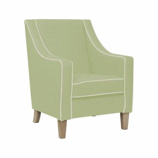 Vinyl: Burley High Back Chair in Entwine Leaf with Entwine Sand Piping