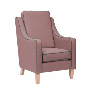 Summer Green Burley High Cushion Back Armchair - Blush