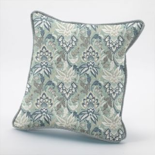 16" Scatter Cushion in Sophia Eau de Nile with Back and Piping in Prism Eau de Nile
