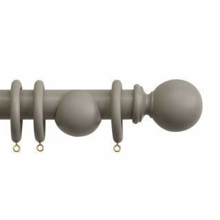 Wooden Pole Kit - Ball End Finial Clay Finish