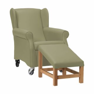 Coombe Day Care Chair in Zest Moss Vinyl
