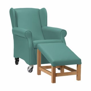 Coombe Day Care Chair in Zest Duckegg Blue Vinyl