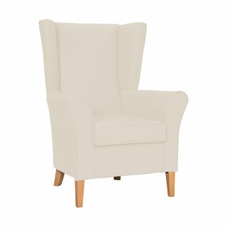 Cranborne High Back Chair in Zest Cream Vinyl