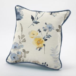16" Scatter Cushion in Trentham on Ink/Steel with back in Prism Delph